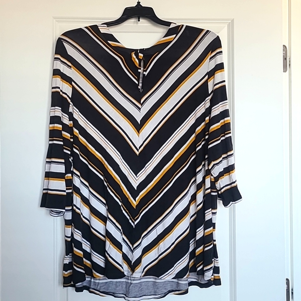 Lane Bryant Stripped 3/4 length sleeve Blouse